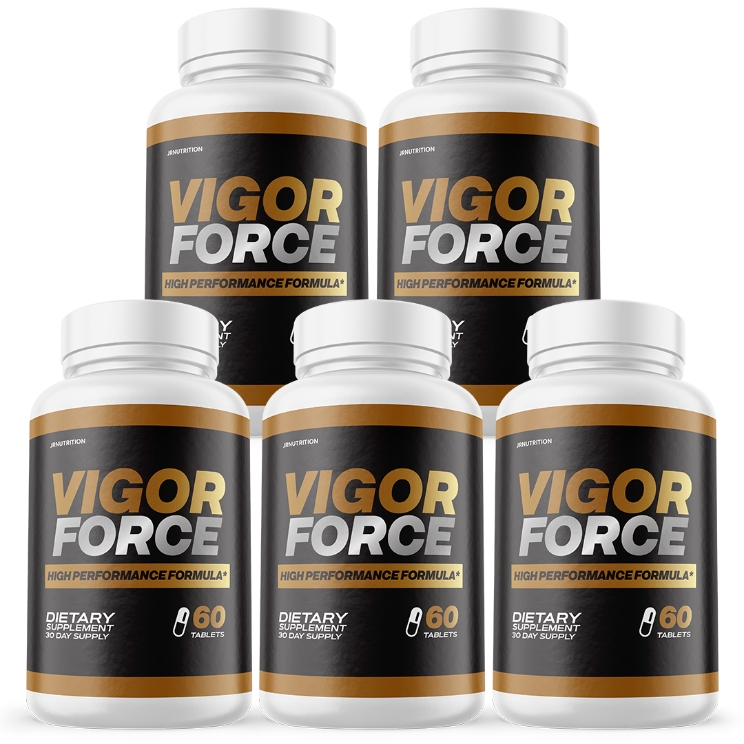 Vigor Force Male Supplement, Vigor Tablets to Boost Vitality & Energy- 5 Bottles